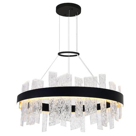 Cwi Lighting Guadiana 32 in LED Black Chandelier 1246P32-101